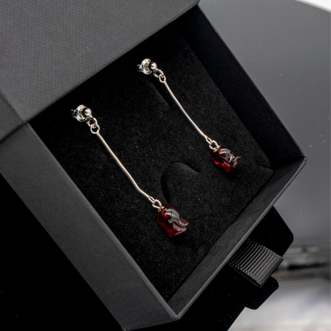 Brinco de Âmbar Báltico TULIPA - Ambar Shop