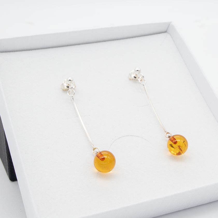 CRYSTAL Baltic Amber Earring