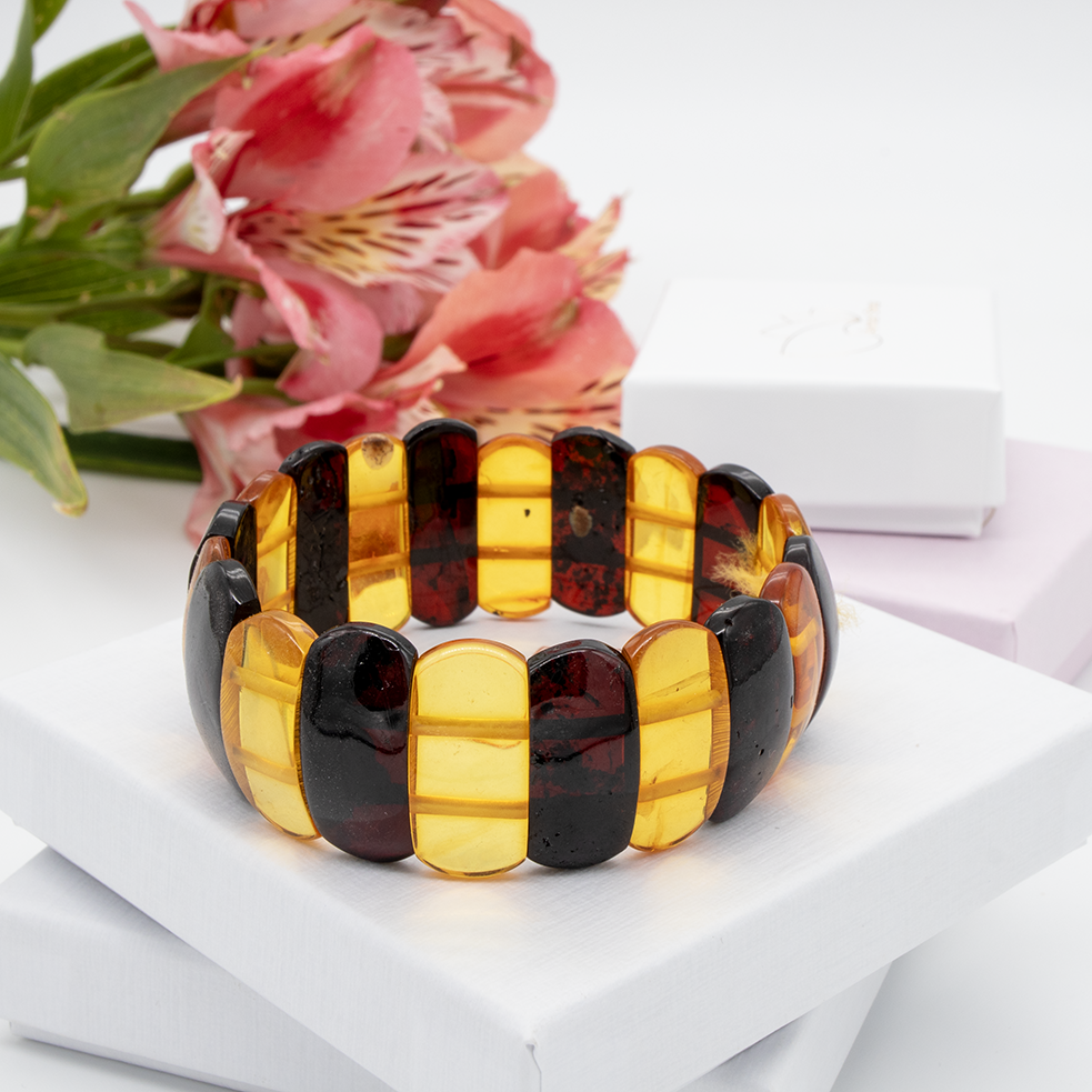 Pulseira de Âmbar Báltico Raiz da Terra