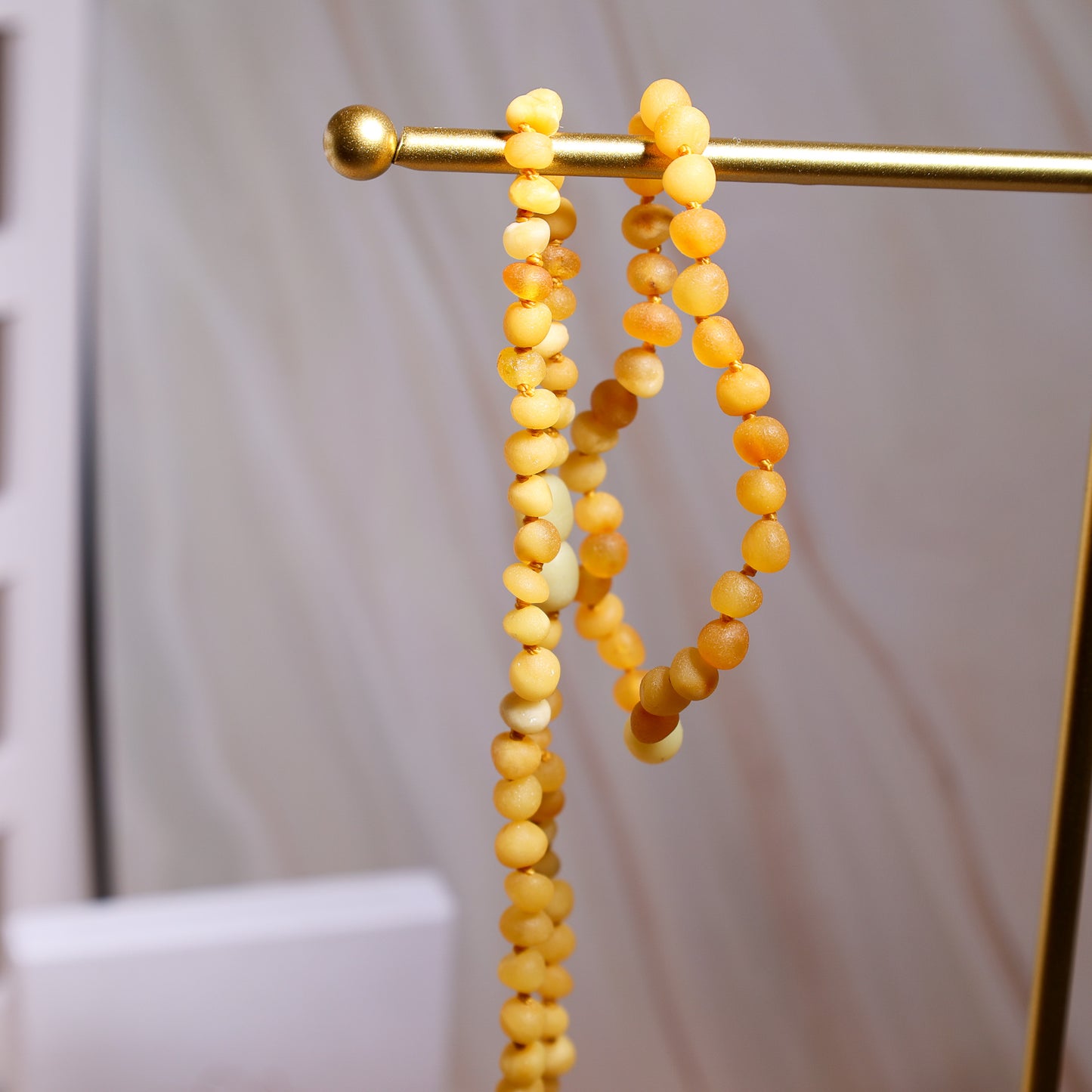 Conjunto Colar e Pulseira de Âmbar Báltico para Adultos