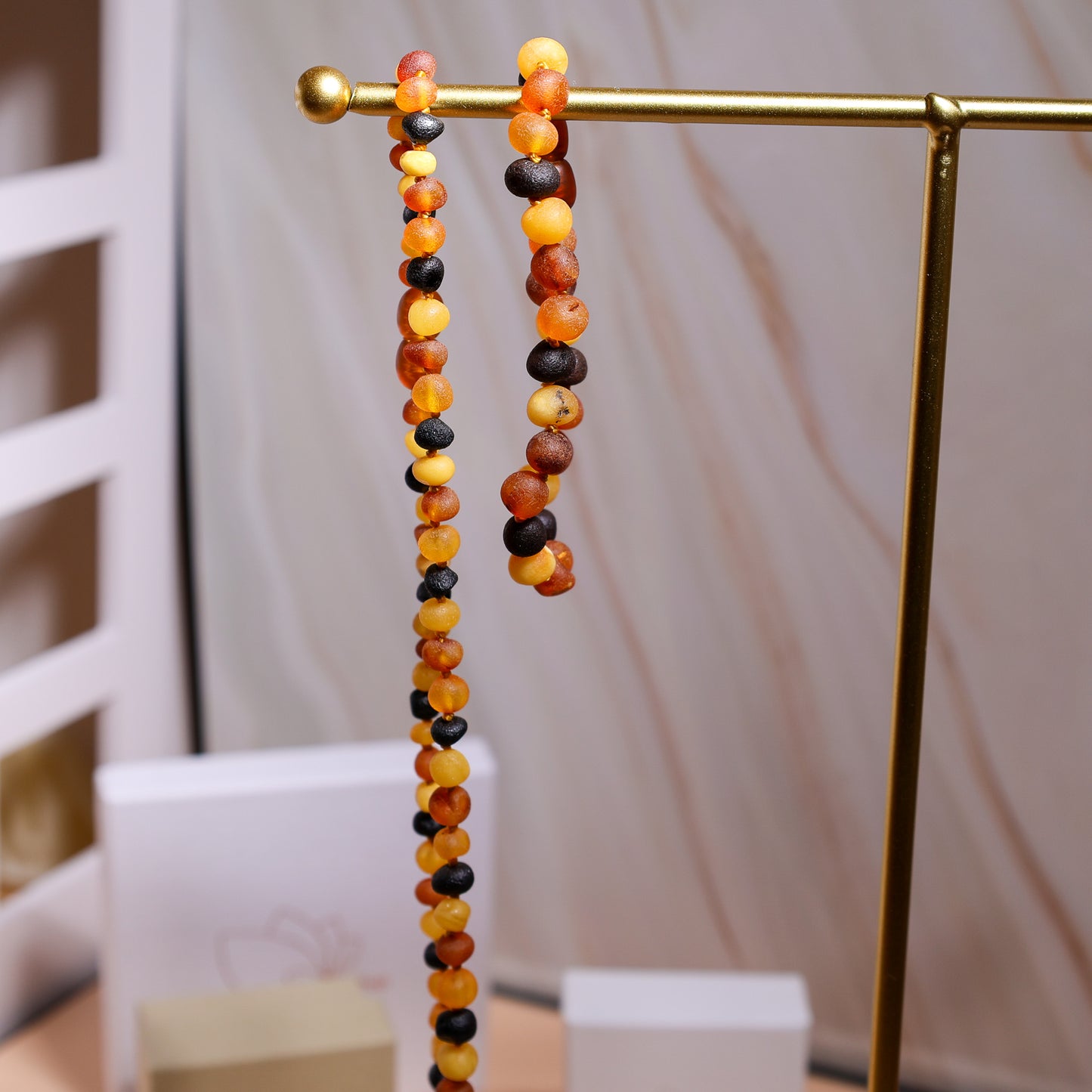 Conjunto Colar e Pulseira de Âmbar Báltico para Adultos