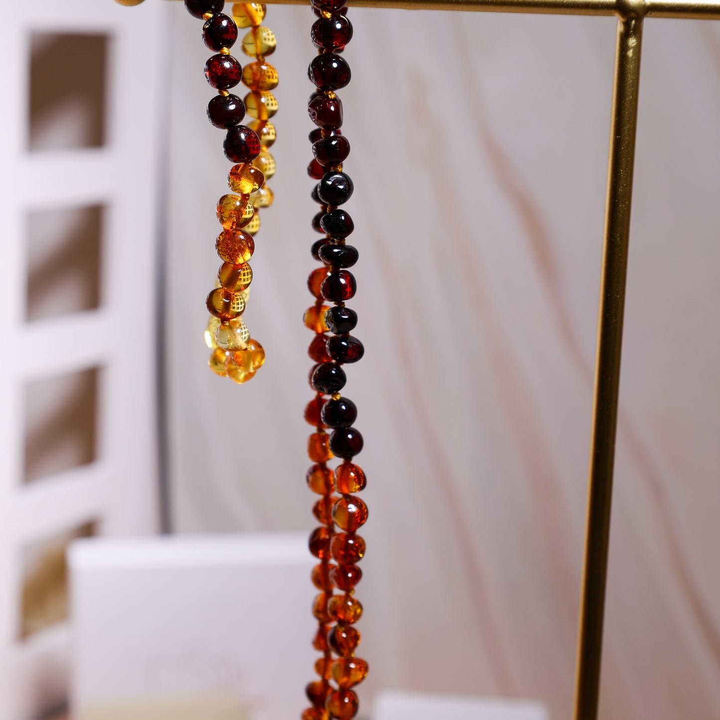 Conjunto Colar e Pulseira de Âmbar Báltico para Adultos