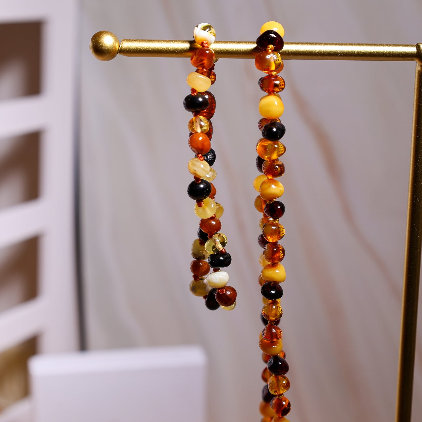 Conjunto Colar e Pulseira de Âmbar Báltico para Adultos