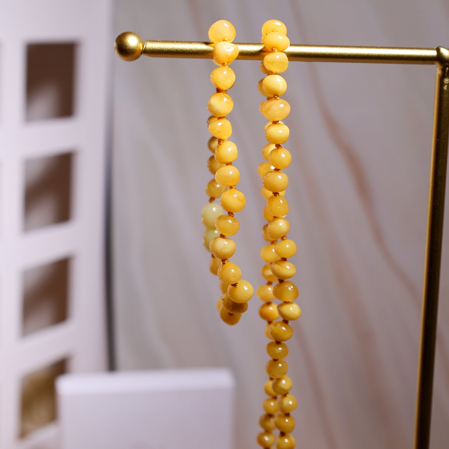 Conjunto Colar e Pulseira de Âmbar Báltico para Adultos