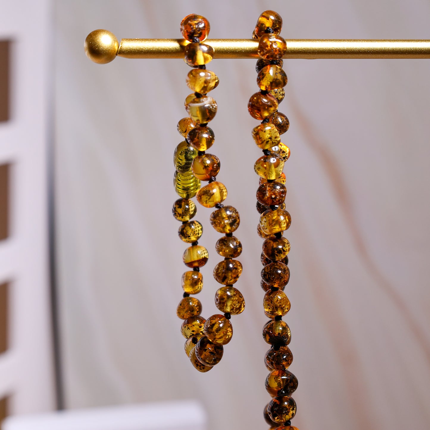 Conjunto Colar e Pulseira de Âmbar Báltico para Adultos
