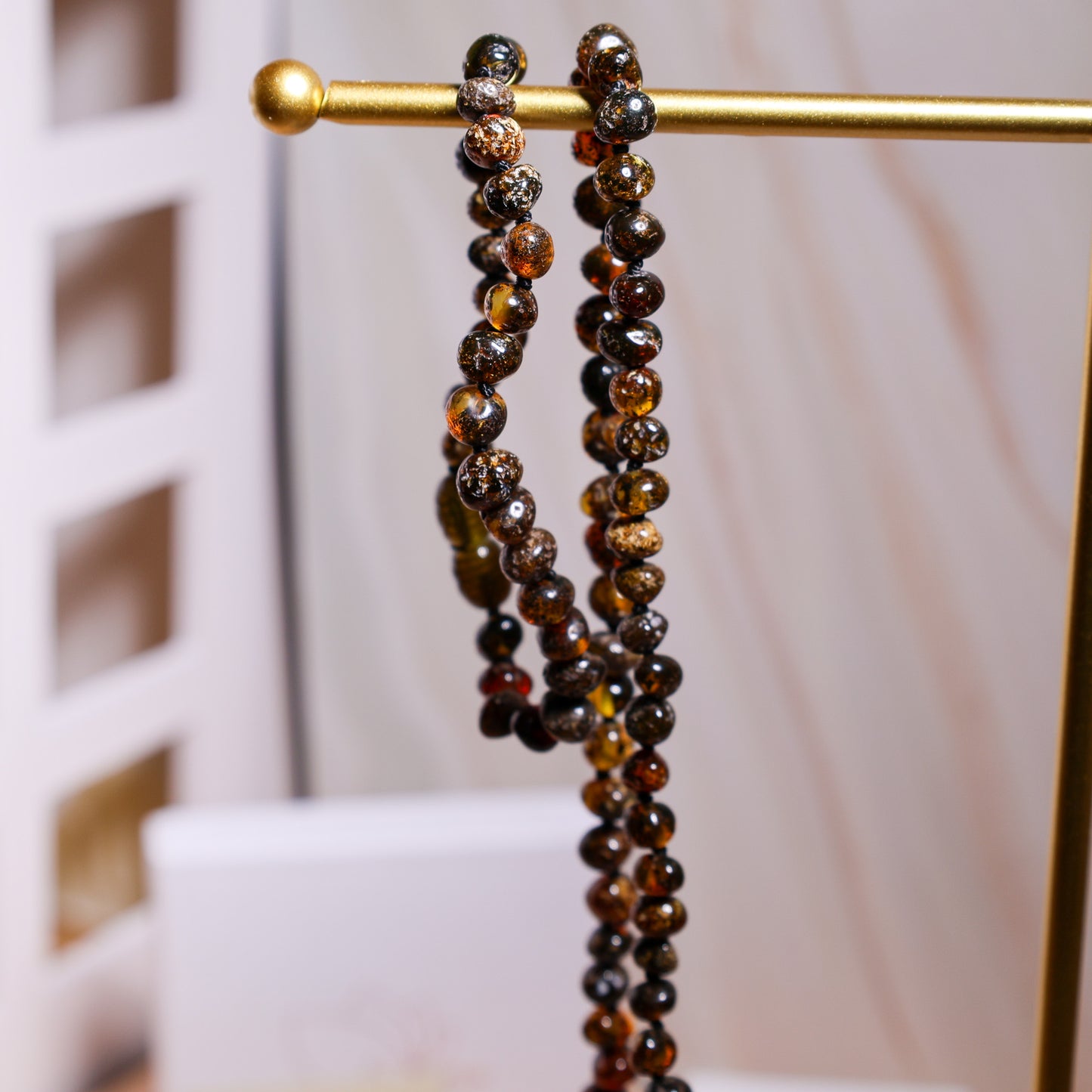 Conjunto Colar e Pulseira de Âmbar Báltico para Adultos