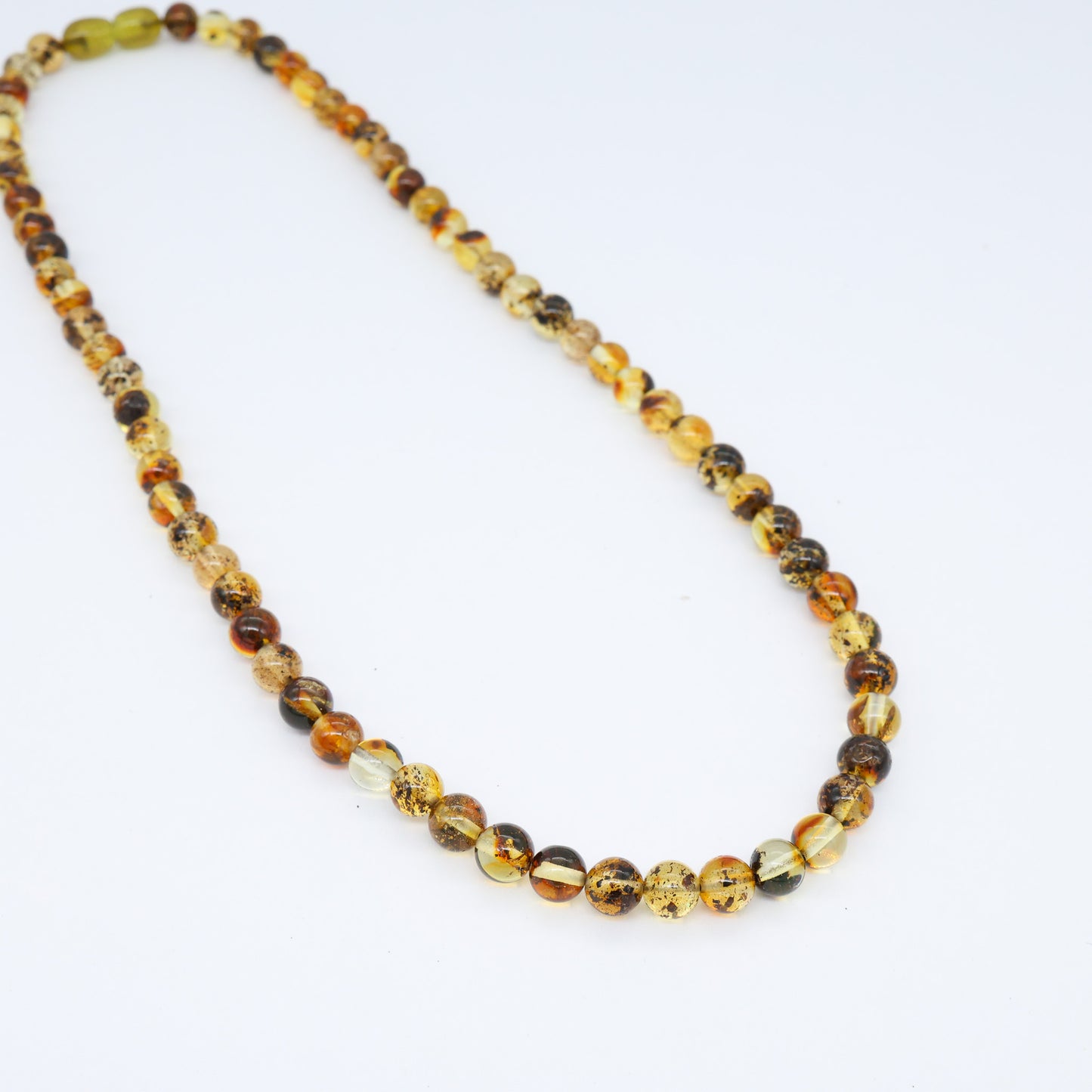 Colar de Âmbar Báltico Green Round Classico 45 cm