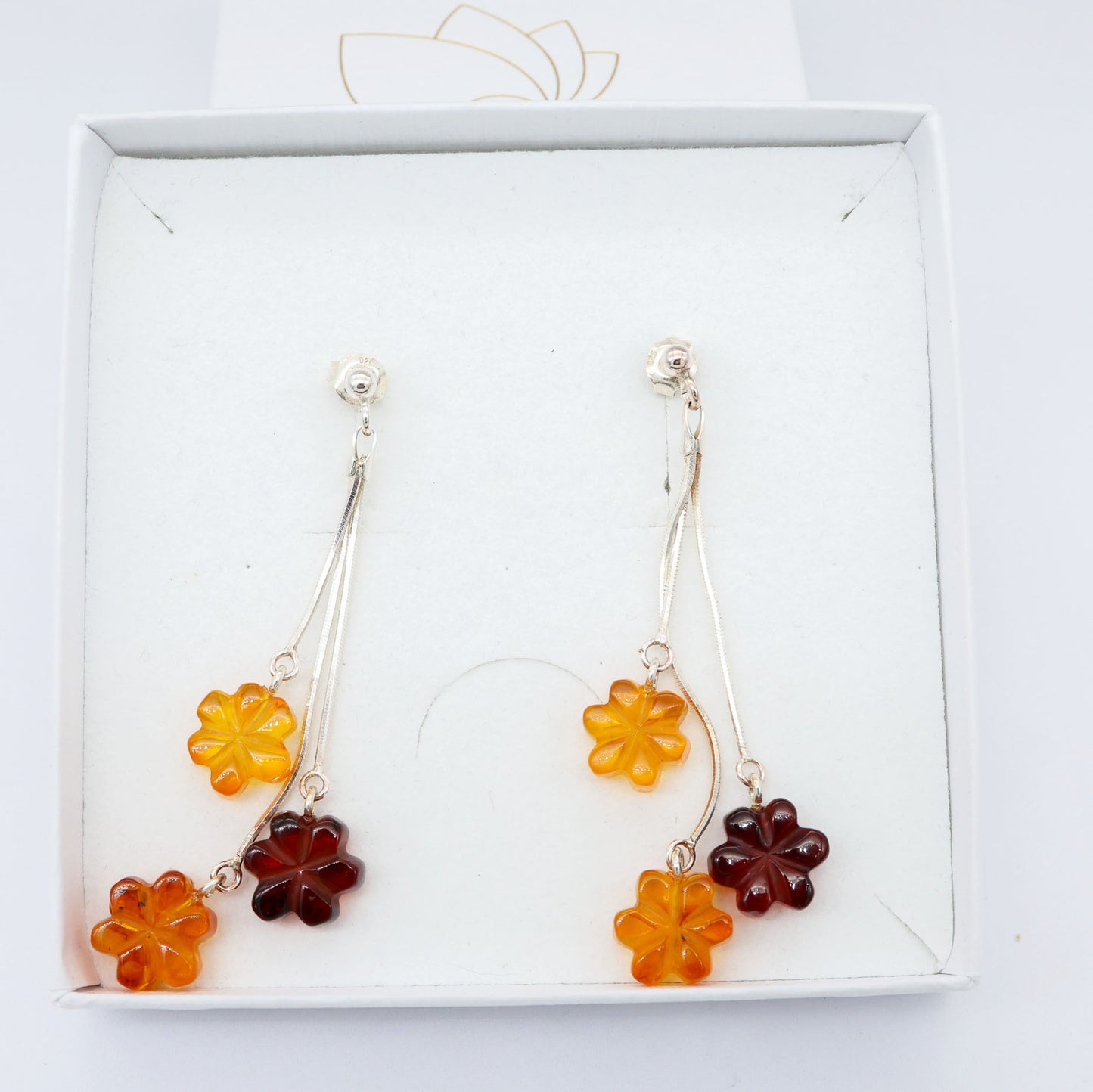 Brinco de Âmbar Báltico GERBERA
