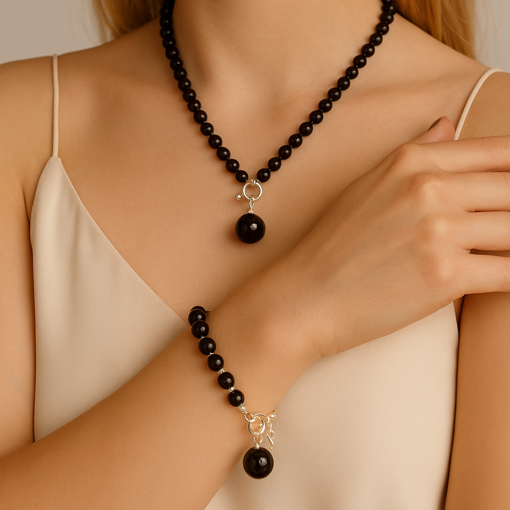 Conjunto de Pulseira e Brinco em Âmbar Báltico Label - Elegância Natural e Benefícios Terapêuticos