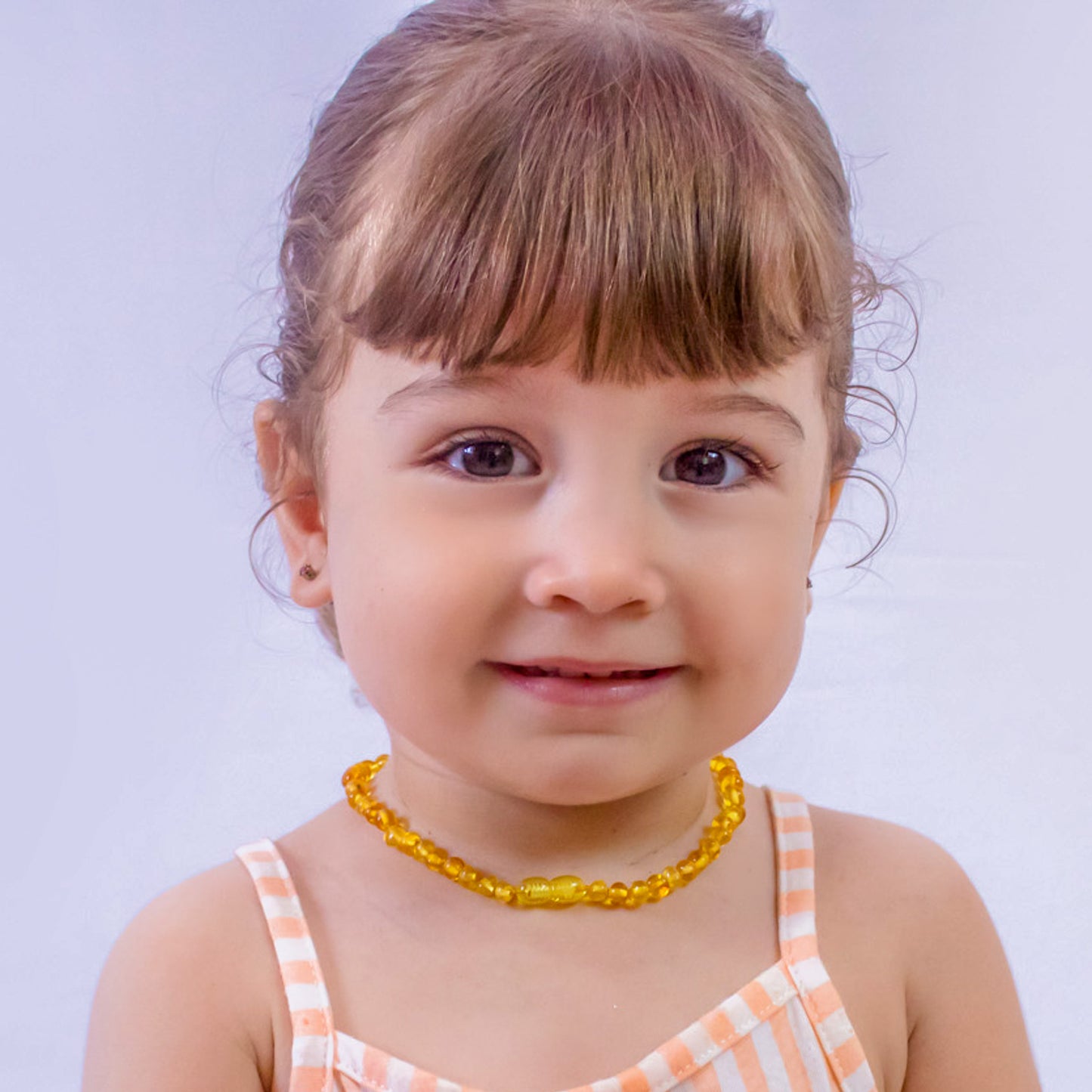 Colar de Âmbar Báltico Bebê Limão 32-33 cm