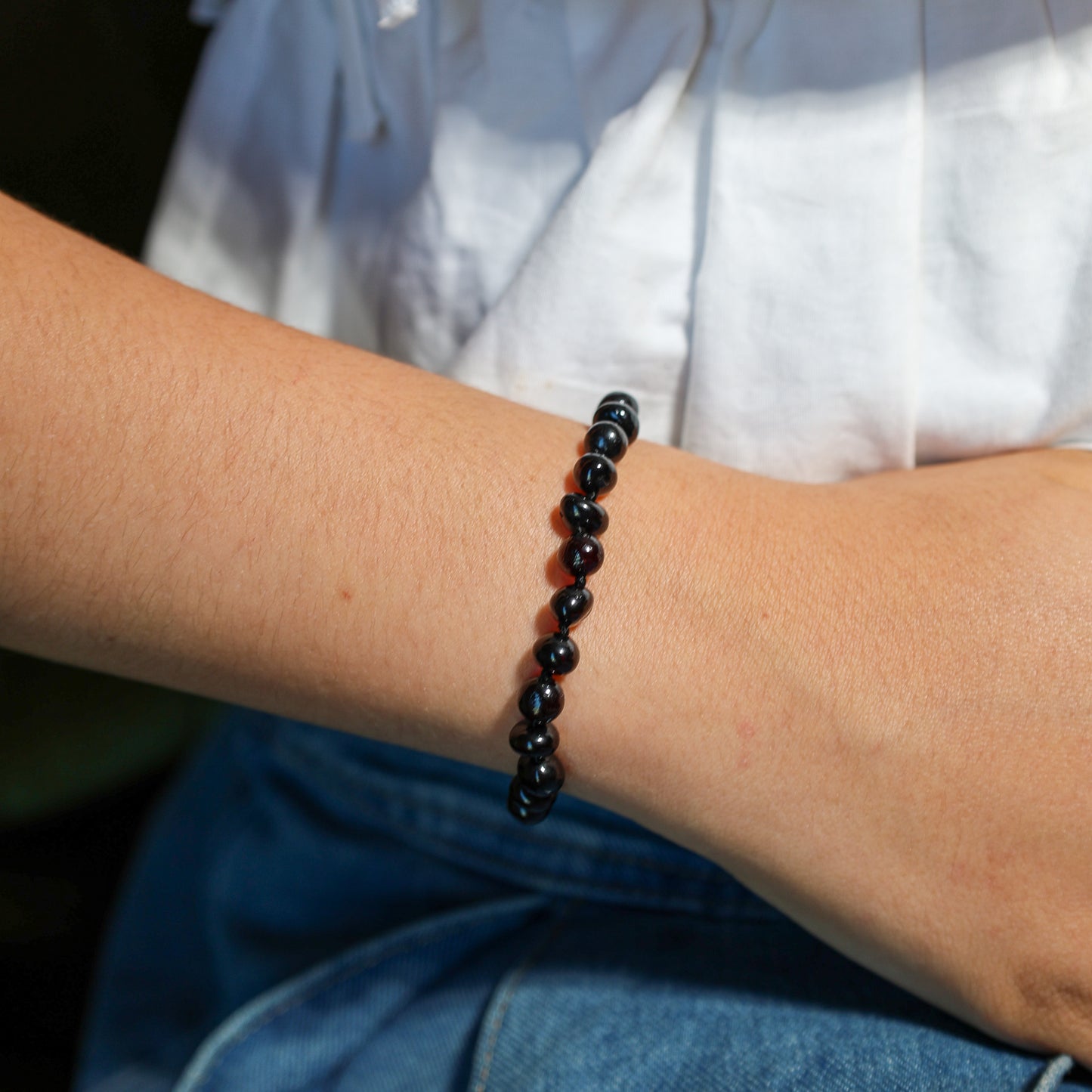 Cherry Baltic Amber Bracelet 18 cm