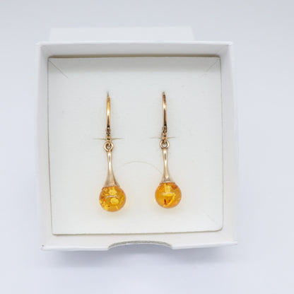 Brinco de Âmbar Báltico LUA CHEIA