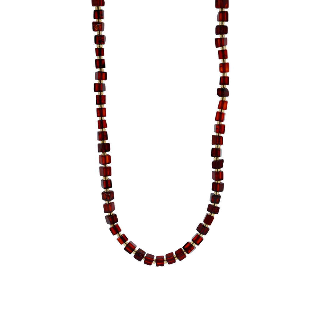 Colar Âmbar Dark Elegance – 70 cm