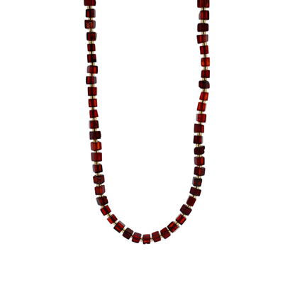 Colar Âmbar Dark Elegance – 70 cm