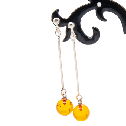 CRYSTAL Baltic Amber Earring 