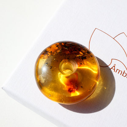 Pingente de Âmbar Báltico Natural - Aranha Báltica