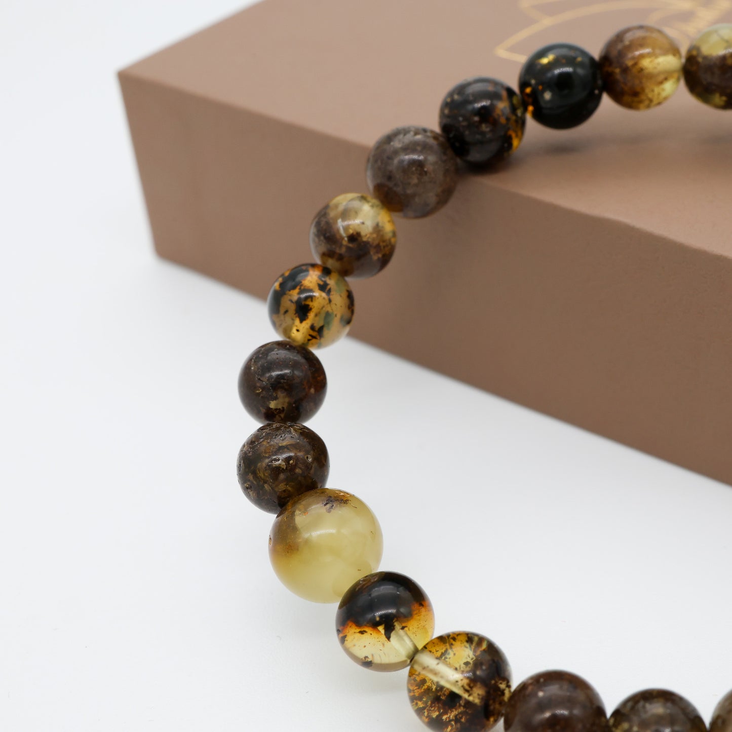 Pulseira de Âmbar Báltico AMAZONIA  – Âmbar Báltico Verde Natural