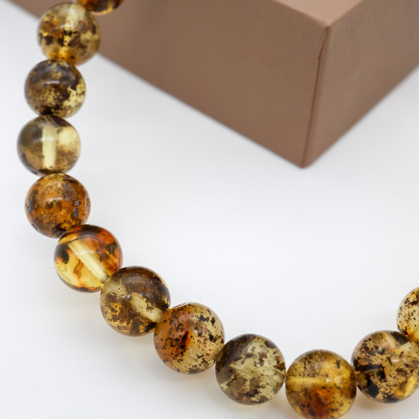 Pulseira de Âmbar Báltico AMAZONIA  – Âmbar Báltico Verde Natural