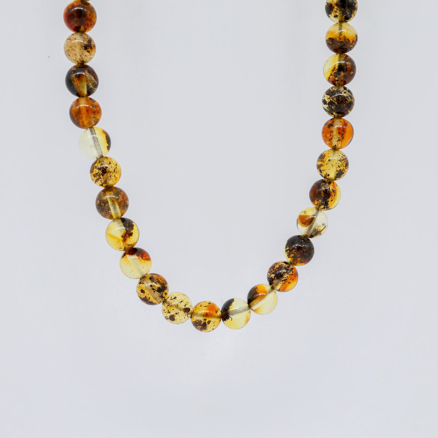 Colar de Âmbar Báltico Green Round Classico 45 cm