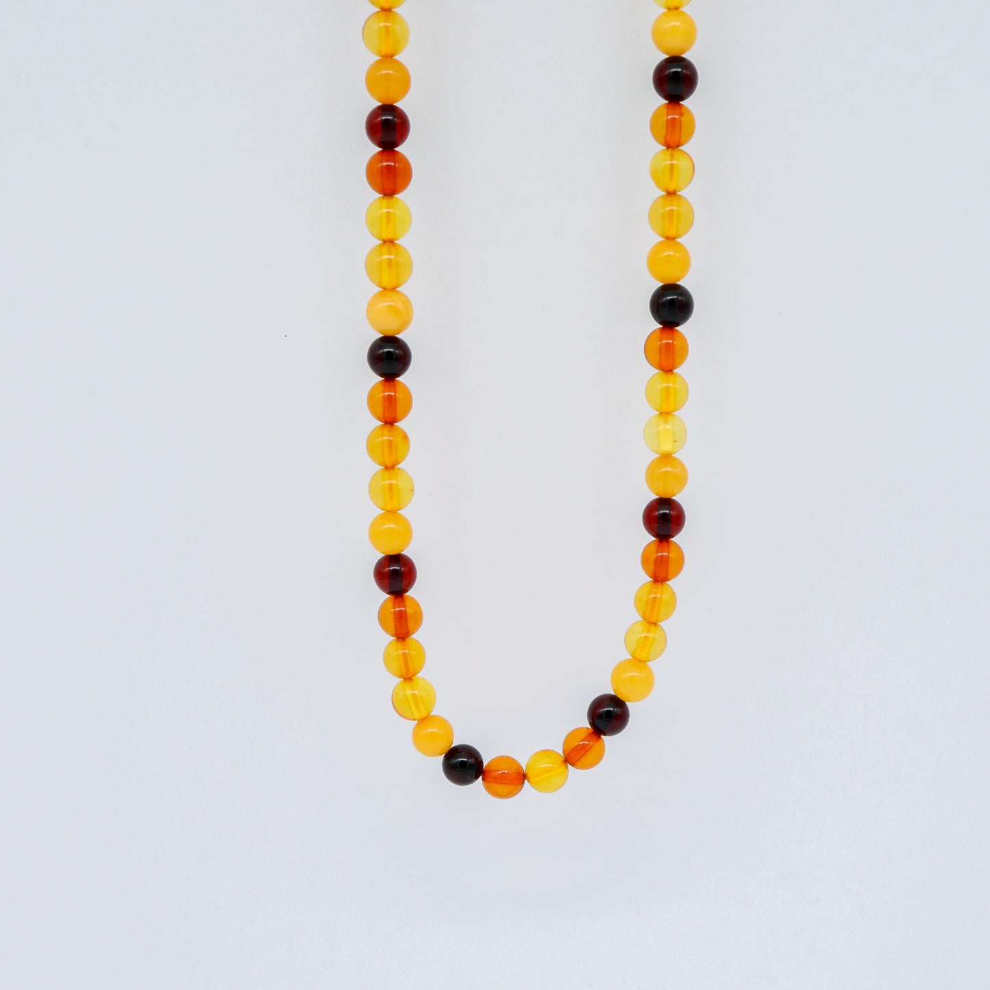Colar de Âmbar Báltico Misto Round Classico 45 cm