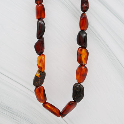 Colar Âmbar Báltico Essência Dourada — Adulto