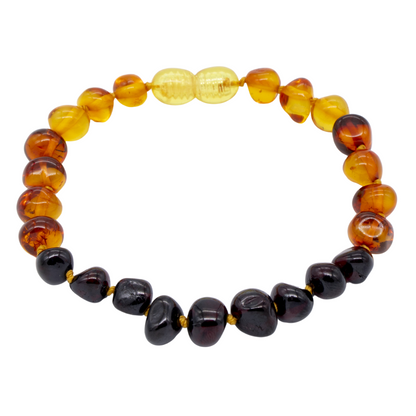 Pulseira/tornozeleira de Âmbar Báltico Arco Íris 15 cm - Ambar Shop