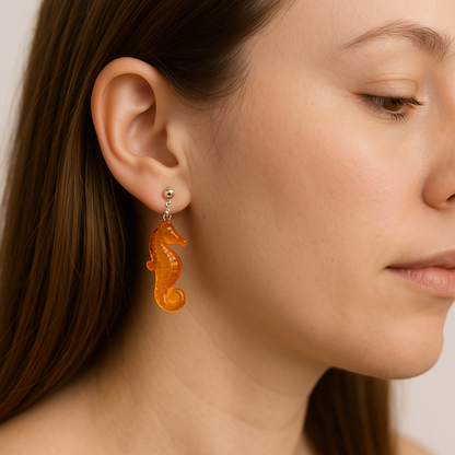 Brinco de Âmbar Báltico – Cavalo-Marinho