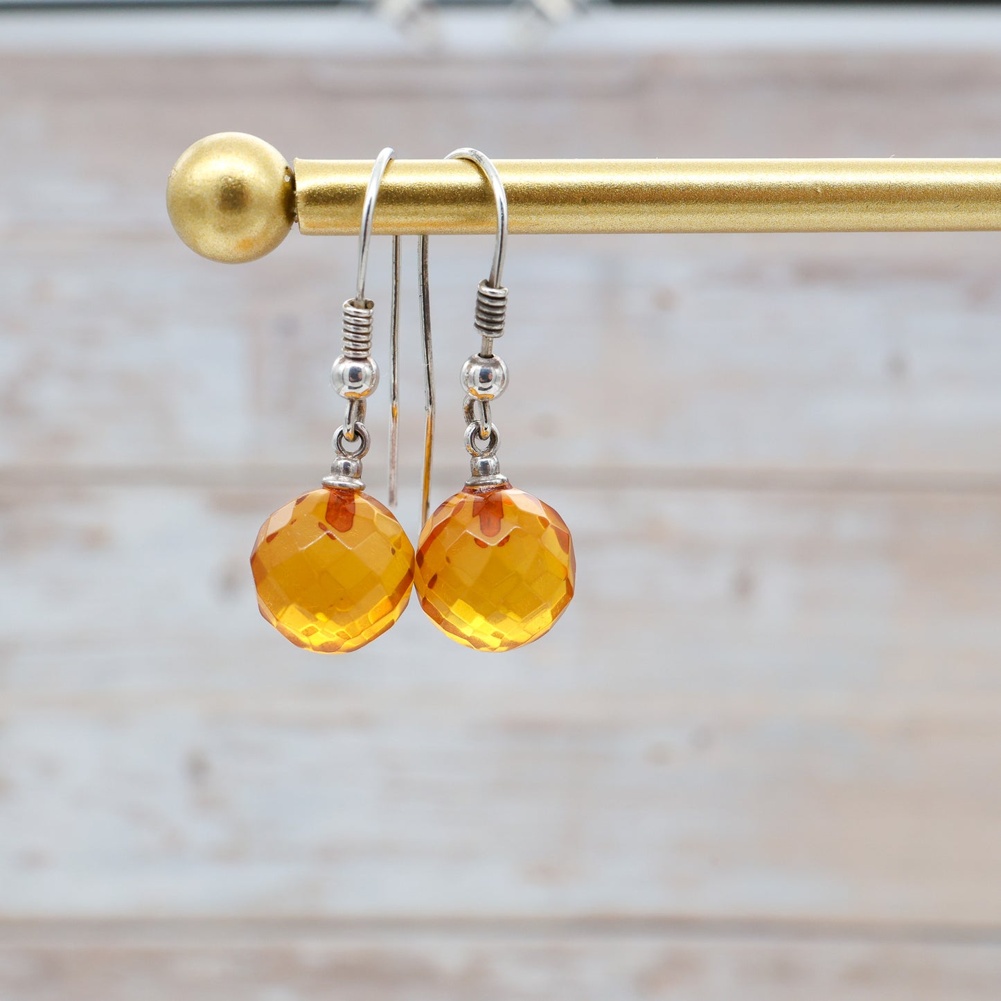 Brinco de Âmbar Báltico CRISTAL