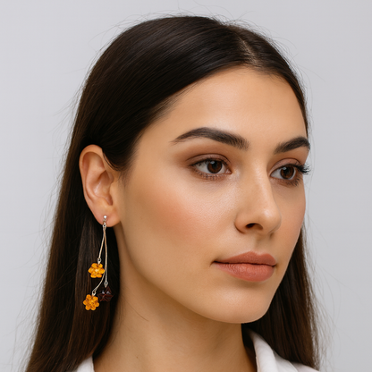 Brinco de Âmbar Báltico GERBERA