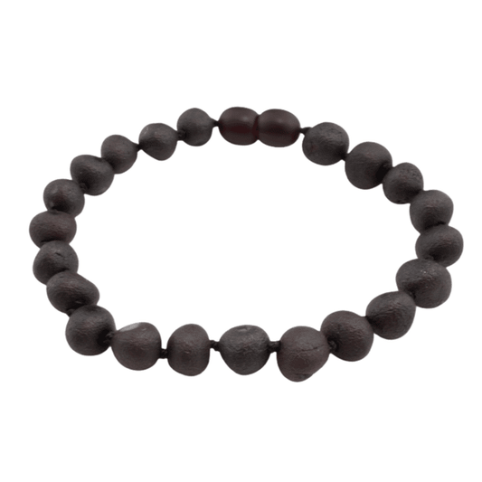 Pulseira de Âmbar Báltico Cereja não polido 18 cm - Ambar Shop