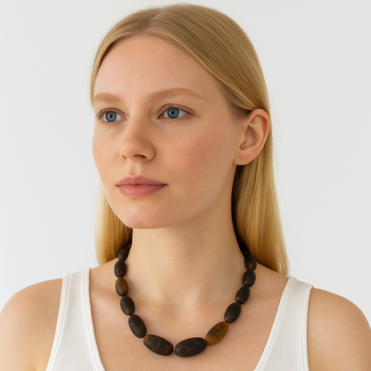 Colar de Âmbar Báltico RAIZ 52 cm