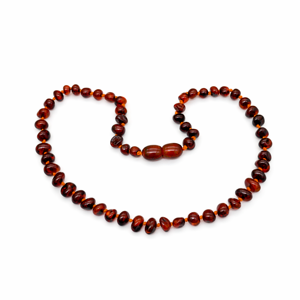 Colar de Âmbar Báltico Bebê LUA 32-33 cm