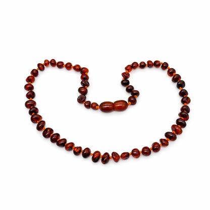 Colar de Âmbar Báltico Bebê LUA 32-33 cm