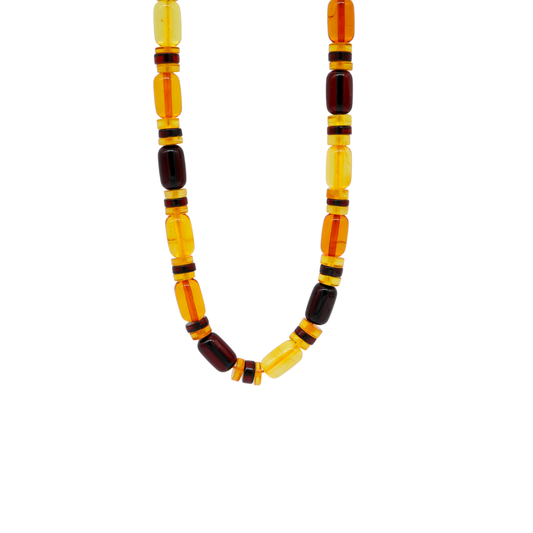 Colar de Âmbar Báltico CILINDRO 45cm