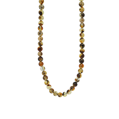 Colar de Âmbar Báltico Green Round Classico 45 cm
