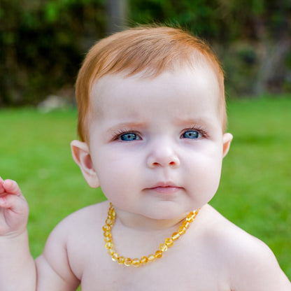 Baby Lemon Baltic Amber Necklace 32-33 cm 