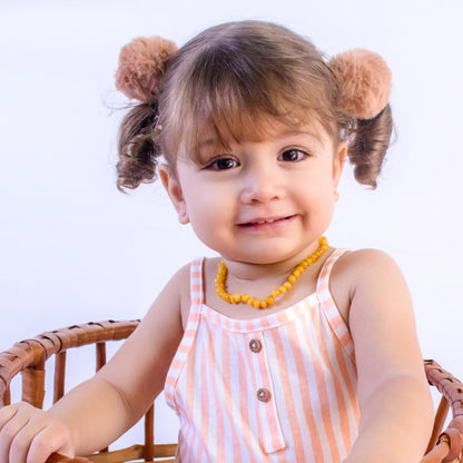 Colar de Âmbar Báltico Bebê Milky 32-33 cm