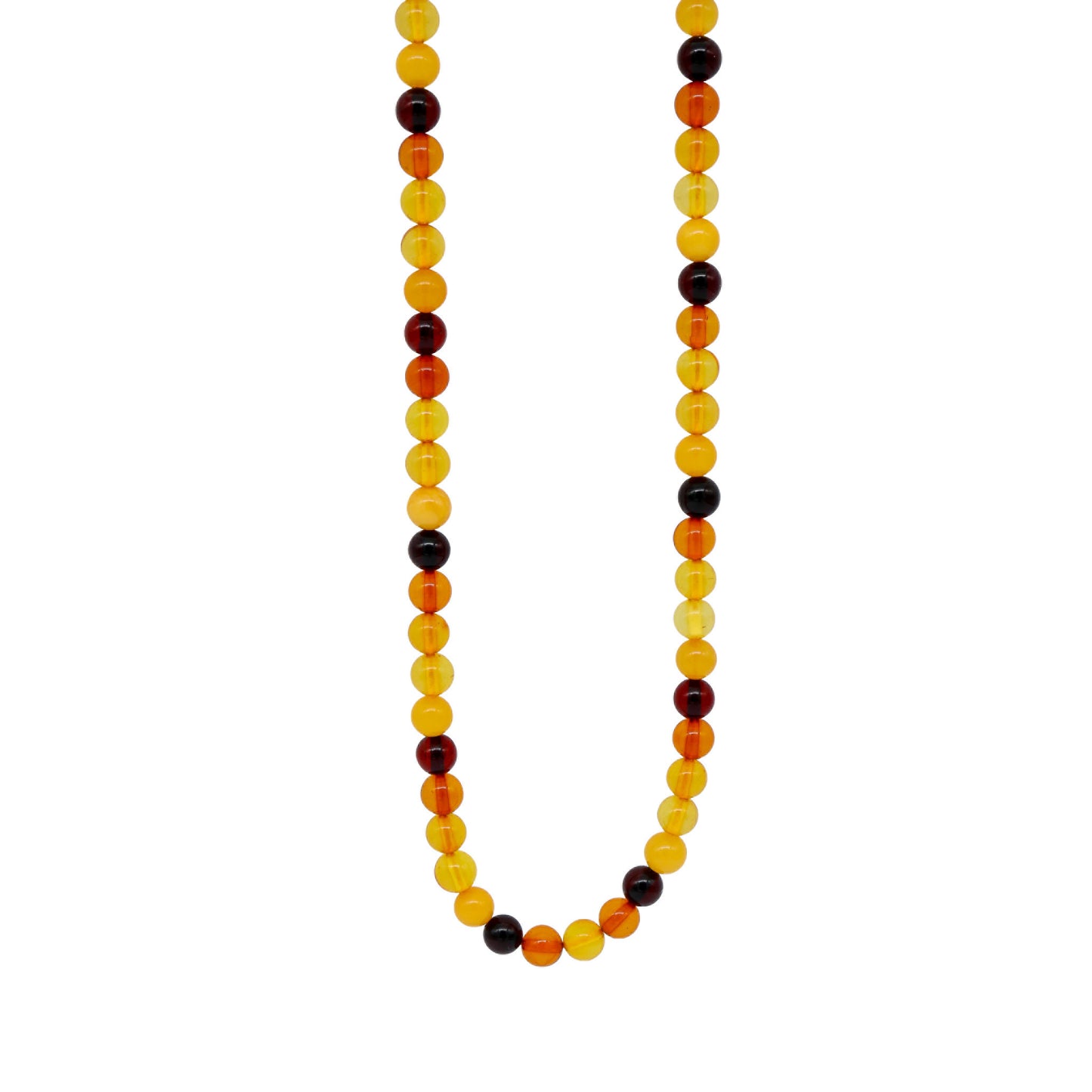 Colar de Âmbar Báltico Misto Round Classico 45 cm