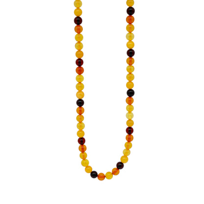 Colar de Âmbar Báltico Misto Round Classico 45 cm