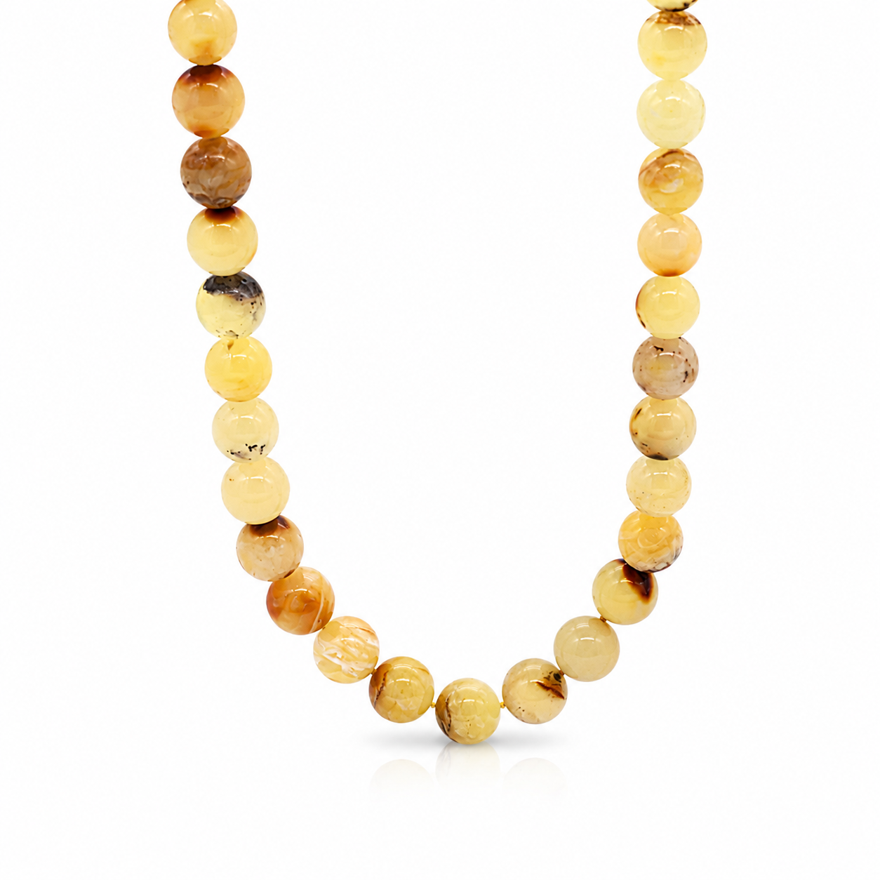 Colar Âmbar Báltico Raiz Ancestral 50 cm