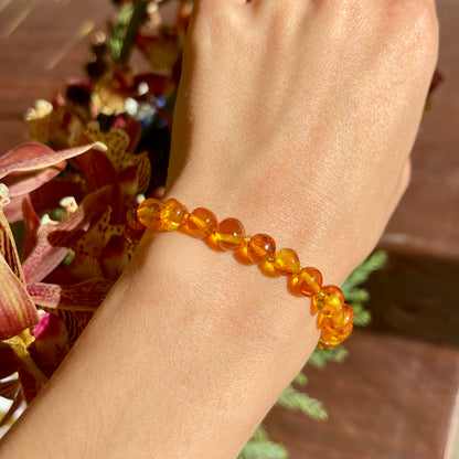 Pulseira de Âmbar Báltico Mel Claro 18 cm - Ambar Shop