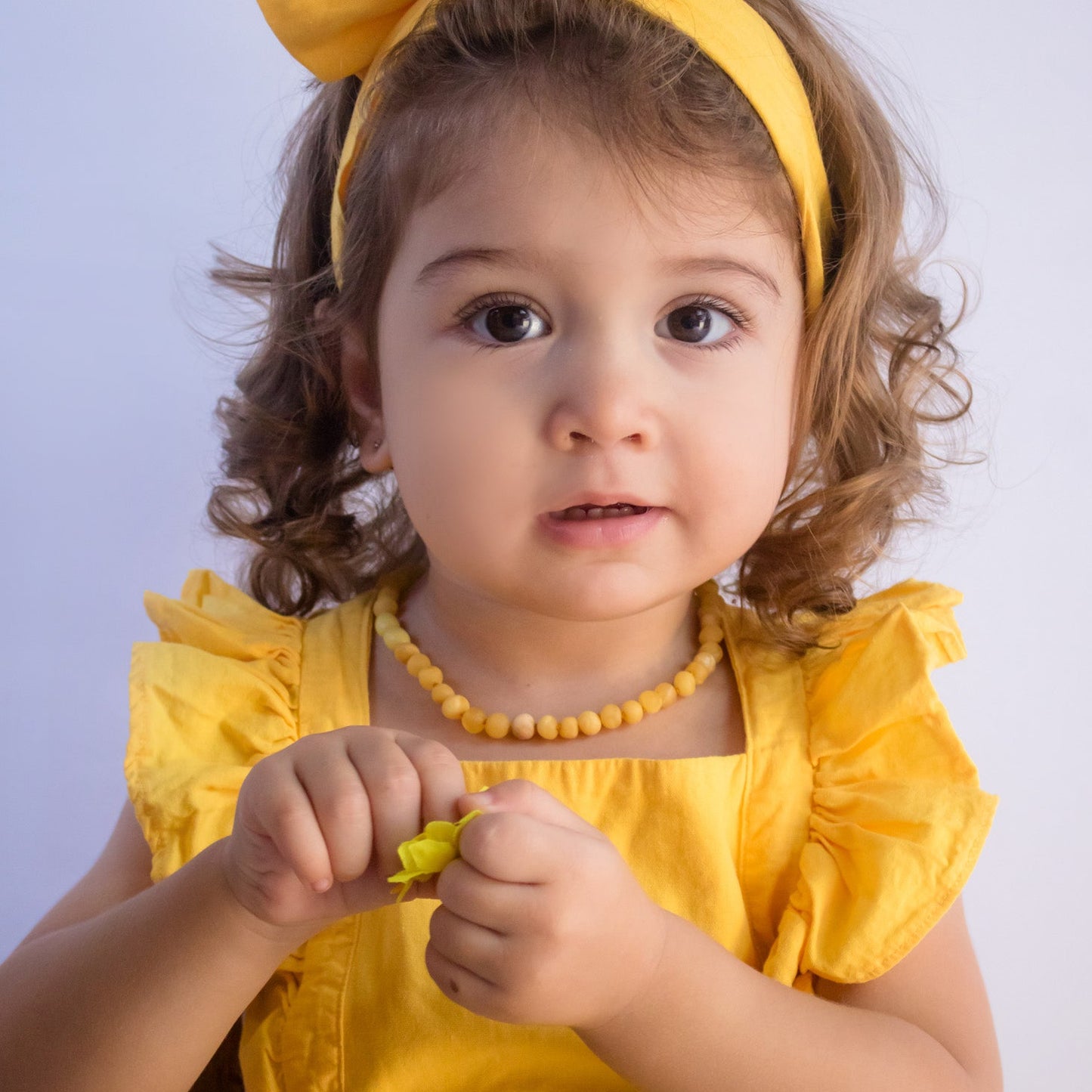 Unpolished Milky Baby Baltic Amber Necklace 32-33 cm 