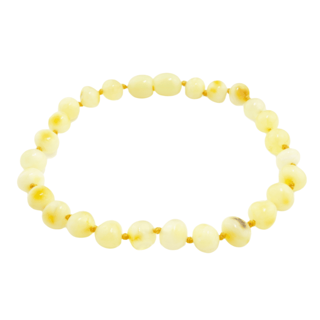 Pulseira/tornozeleira de Âmbar Báltico Milky 15 cm - Ambar Shop