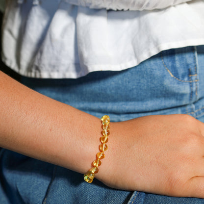 Lemon Baltic Amber Bracelet 18 cm