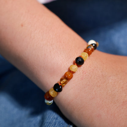 Mixed Baltic Amber Bracelet 18 cm
