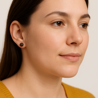 Brincos Green Glow – Âmbar Báltico